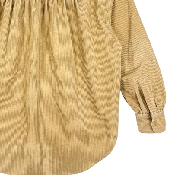 Levi's Women's Long Sleeve Relaxed Fit Button-Up Corduroy Tan Shirt Size Small - Picture 6 of 11